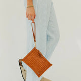 Checkered Crossbody Clutch