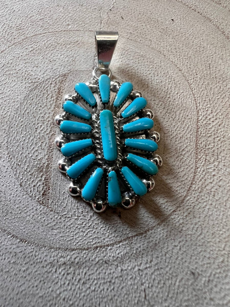 Vera Hallusewa Turquoise & Sterling Silver Pendant
