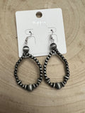 Western Desert Pearl Teardrop Saucer Dangle Earrings — 2" Drop