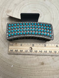 Western Faux Turquoise Cluster Hair Claw Clip — 3" Southwestern Statement