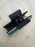 Western Faux Turquoise Cluster Hair Claw Clip — 3" Southwestern Statement