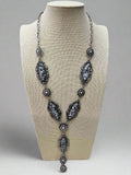 Western Faux White Buffalo Lariat Statement Necklace — 24 Inch Bold Statement
