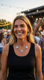 Western Rustic Buffalo Coin Choker & Earring Set — Burnished Silver Western Jewelry Duo