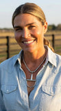 Western Silver Horse Bit Statement Necklace with Rhinestone Snake Chain — Bold Equestrian Jewelry