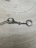 Western Snaffle Bit Bracelet — Silver Easy-Clasp Equestrian Bangle